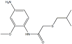 N-(4-amino-2-methoxyphenyl)-2-[(2-methylpropyl)sulfanyl]acetamide 구조식 이미지