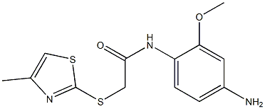 N-(4-amino-2-methoxyphenyl)-2-[(4-methyl-1,3-thiazol-2-yl)sulfanyl]acetamide 구조식 이미지