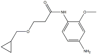 N-(4-amino-2-methoxyphenyl)-3-(cyclopropylmethoxy)propanamide 구조식 이미지