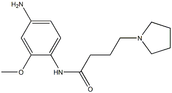 N-(4-amino-2-methoxyphenyl)-4-pyrrolidin-1-ylbutanamide 구조식 이미지