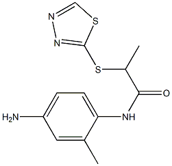 N-(4-amino-2-methylphenyl)-2-(1,3,4-thiadiazol-2-ylsulfanyl)propanamide 구조식 이미지