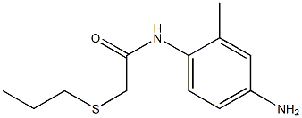 N-(4-amino-2-methylphenyl)-2-(propylsulfanyl)acetamide 구조식 이미지