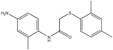 N-(4-amino-2-methylphenyl)-2-[(2,4-dimethylphenyl)sulfanyl]acetamide 구조식 이미지