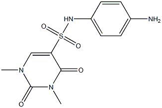 N-(4-aminophenyl)-1,3-dimethyl-2,4-dioxo-1,2,3,4-tetrahydropyrimidine-5-sulfonamide 구조식 이미지