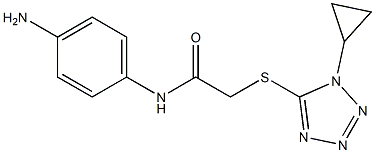 N-(4-aminophenyl)-2-[(1-cyclopropyl-1H-1,2,3,4-tetrazol-5-yl)sulfanyl]acetamide 구조식 이미지