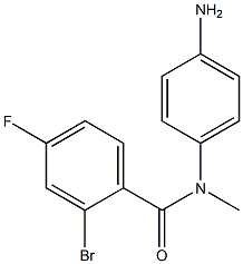 N-(4-aminophenyl)-2-bromo-4-fluoro-N-methylbenzamide Structure