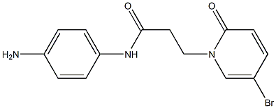 N-(4-aminophenyl)-3-(5-bromo-2-oxo-1,2-dihydropyridin-1-yl)propanamide 구조식 이미지