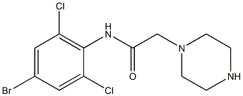 N-(4-bromo-2,6-dichlorophenyl)-2-(piperazin-1-yl)acetamide Structure