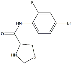 N-(4-bromo-2-fluorophenyl)-1,3-thiazolidine-4-carboxamide 구조식 이미지