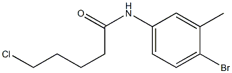 N-(4-bromo-3-methylphenyl)-5-chloropentanamide 구조식 이미지