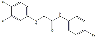 N-(4-bromophenyl)-2-[(3,4-dichlorophenyl)amino]acetamide 구조식 이미지