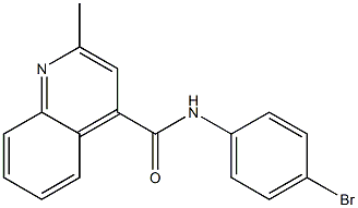 N-(4-bromophenyl)-2-methylquinoline-4-carboxamide 구조식 이미지