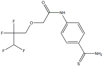 N-(4-carbamothioylphenyl)-2-(2,2,3,3-tetrafluoropropoxy)acetamide 구조식 이미지