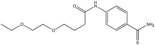 N-(4-carbamothioylphenyl)-4-(2-ethoxyethoxy)butanamide 구조식 이미지