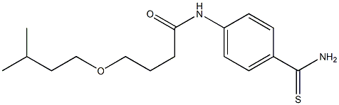 N-(4-carbamothioylphenyl)-4-(3-methylbutoxy)butanamide 구조식 이미지