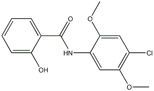 N-(4-chloro-2,5-dimethoxyphenyl)-2-hydroxybenzamide 구조식 이미지