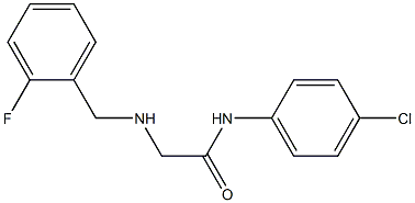 N-(4-chlorophenyl)-2-{[(2-fluorophenyl)methyl]amino}acetamide 구조식 이미지