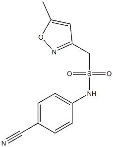N-(4-cyanophenyl)-1-(5-methyl-1,2-oxazol-3-yl)methanesulfonamide 구조식 이미지