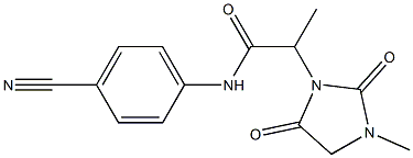 N-(4-cyanophenyl)-2-(3-methyl-2,5-dioxoimidazolidin-1-yl)propanamide Structure