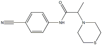 N-(4-cyanophenyl)-2-(thiomorpholin-4-yl)propanamide Structure