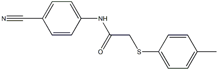 N-(4-cyanophenyl)-2-[(4-methylphenyl)sulfanyl]acetamide 구조식 이미지