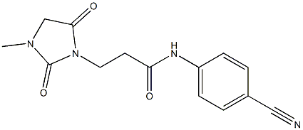 N-(4-cyanophenyl)-3-(3-methyl-2,5-dioxoimidazolidin-1-yl)propanamide 구조식 이미지