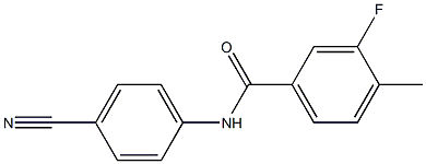 N-(4-cyanophenyl)-3-fluoro-4-methylbenzamide 구조식 이미지