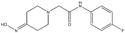 N-(4-fluorophenyl)-2-[4-(hydroxyimino)piperidin-1-yl]acetamide 구조식 이미지