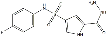 N-(4-fluorophenyl)-5-(hydrazinocarbonyl)-1H-pyrrole-3-sulfonamide 구조식 이미지