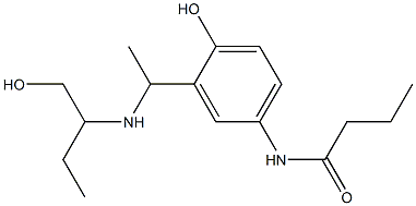 N-(4-hydroxy-3-{1-[(1-hydroxybutan-2-yl)amino]ethyl}phenyl)butanamide 구조식 이미지