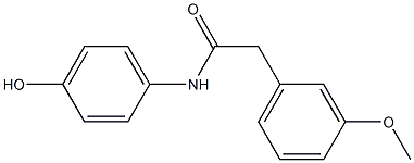 N-(4-hydroxyphenyl)-2-(3-methoxyphenyl)acetamide 구조식 이미지