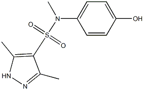 N-(4-hydroxyphenyl)-N,3,5-trimethyl-1H-pyrazole-4-sulfonamide Structure