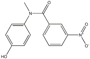 N-(4-hydroxyphenyl)-N-methyl-3-nitrobenzamide 구조식 이미지