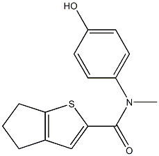 N-(4-hydroxyphenyl)-N-methyl-4H,5H,6H-cyclopenta[b]thiophene-2-carboxamide 구조식 이미지