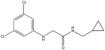 N-(cyclopropylmethyl)-2-[(3,5-dichlorophenyl)amino]acetamide 구조식 이미지