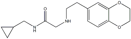 N-(cyclopropylmethyl)-2-{[2-(2,3-dihydro-1,4-benzodioxin-6-yl)ethyl]amino}acetamide 구조식 이미지