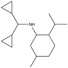 N-(dicyclopropylmethyl)-5-methyl-2-(propan-2-yl)cyclohexan-1-amine 구조식 이미지