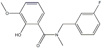 N-[(3-fluorophenyl)methyl]-2-hydroxy-3-methoxy-N-methylbenzamide 구조식 이미지