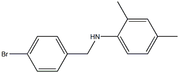 N-[(4-bromophenyl)methyl]-2,4-dimethylaniline Structure