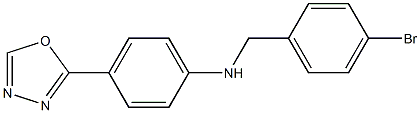 N-[(4-bromophenyl)methyl]-4-(1,3,4-oxadiazol-2-yl)aniline 구조식 이미지