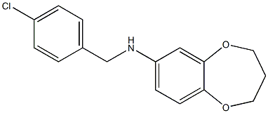 N-[(4-chlorophenyl)methyl]-3,4-dihydro-2H-1,5-benzodioxepin-7-amine 구조식 이미지