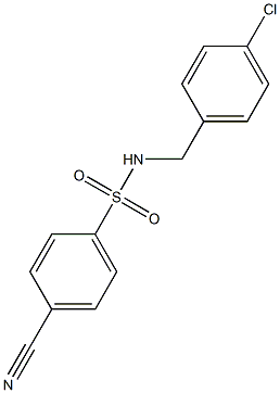 N-[(4-chlorophenyl)methyl]-4-cyanobenzene-1-sulfonamide 구조식 이미지