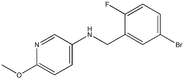 N-[(5-bromo-2-fluorophenyl)methyl]-6-methoxypyridin-3-amine 구조식 이미지
