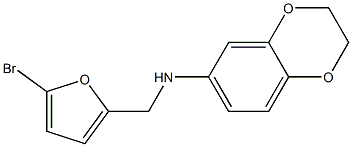 N-[(5-bromofuran-2-yl)methyl]-2,3-dihydro-1,4-benzodioxin-6-amine 구조식 이미지