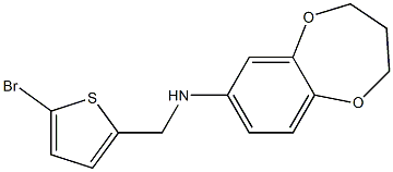 N-[(5-bromothiophen-2-yl)methyl]-3,4-dihydro-2H-1,5-benzodioxepin-7-amine 구조식 이미지