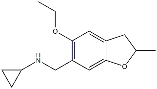 N-[(5-ethoxy-2-methyl-2,3-dihydro-1-benzofuran-6-yl)methyl]cyclopropanamine 구조식 이미지