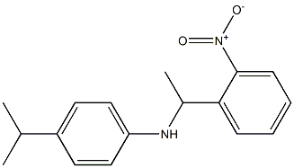 N-[1-(2-nitrophenyl)ethyl]-4-(propan-2-yl)aniline 구조식 이미지