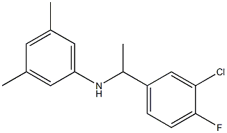 N-[1-(3-chloro-4-fluorophenyl)ethyl]-3,5-dimethylaniline 구조식 이미지