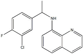 N-[1-(3-chloro-4-fluorophenyl)ethyl]quinolin-8-amine 구조식 이미지