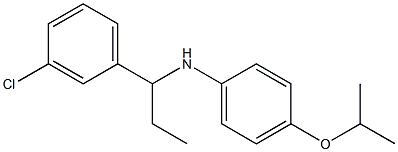 N-[1-(3-chlorophenyl)propyl]-4-(propan-2-yloxy)aniline Structure